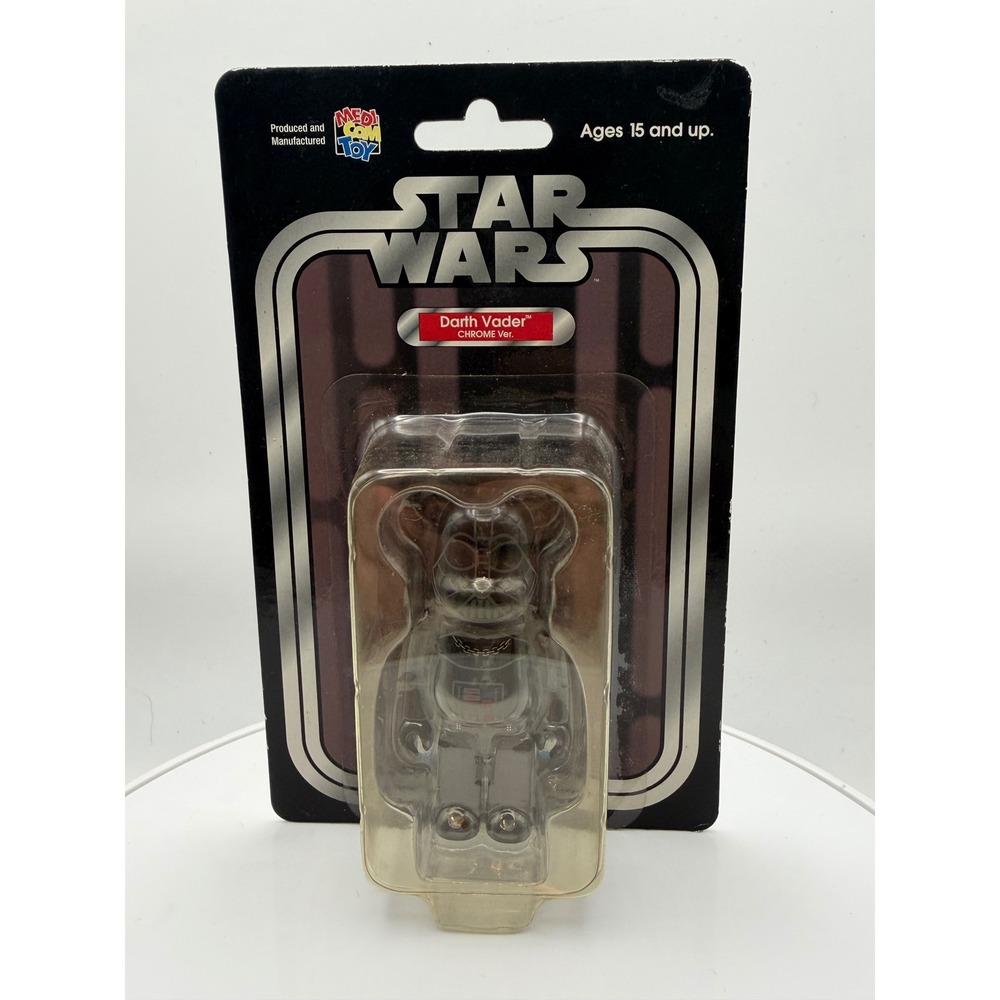 Medicom Toy BE@RBRICK Star Wars Darth Vader Chrome Version 100% Rare Figure NEW